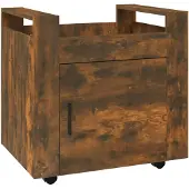 vidaXL Bureaukastje 60x45x60 cm bewerkt hout gerookt eikenkleurig
