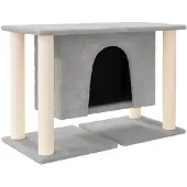vidaXL Kattenmeubel met sisal krabpalen 50 cm lichtgrijs