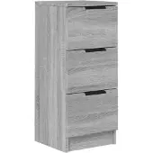 vidaXL Dressoir 30x30x70 cm bewerkt hout grijs sonoma eikenkleurig