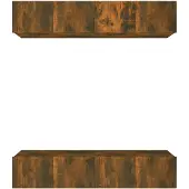 vidaXL Tv-meubelen 4 st 80x30x30 cm bewerkt hout gerookt eikenkleur