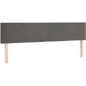 vidaXL Hoofdborden 180x5x78/88 cm fluweel donkergrijs