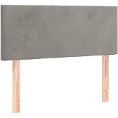 vidaXL Hoofdbord 80x5x78/88 cm fluweel lichtgrijs