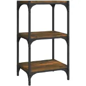 vidaXL Boekenkast 40x33x70,5 cm bewerkt hout en staal gerookt eiken