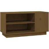 vidaXL Tv-meubel 80x35x40,5 cm massief grenenhout honingbruin