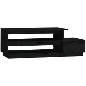 vidaXL Salontafel 120x50x40,5 cm massief grenenhout zwart