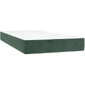 vidaXL Pocketveringmatras medium 80x200x20 cm fluweel donkergroen