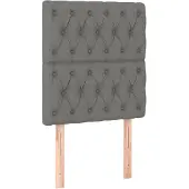 vidaXL Hoofdbord donkergrijs 80x7x118/128 cm Stof