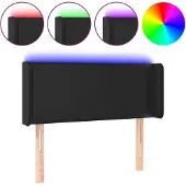 vidaXL Hoofdbord LED 83x16x78/88 cm kunstleer zwart