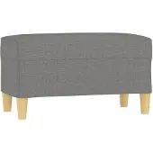 vidaXL Bankje 70x35x41 cm stof donkergrijs