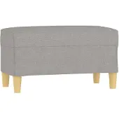 vidaXL Bankje 70x35x41 cm stof lichtgrijs