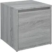 vidaXL Opbergbox met lade 40,5x40x40 cm bewerkt hout grijs sonoma eik