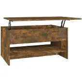 vidaXL Salontafel 80x50x40 cm bewerkt hout gerookt eikenkleurig