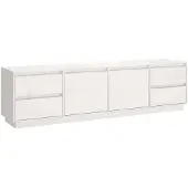 vidaXL Tv-meubel 176x37x47,5 cm massief grenenhout wit