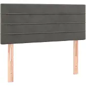 vidaXL Hoofdbord 90x5x78/88 cm fluweel donkergrijs