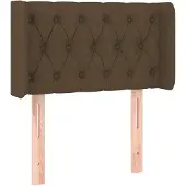 vidaXL Hoofdbord met randen 83x16x78/88 cm stof donkerbruin