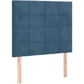 vidaXL Hoofdborden 2 st 80x5x78/88 cm fluweel donkerblauw