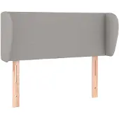 vidaXL Hoofdbord met randen 103x23x78/88 cm stof lichtgrijs