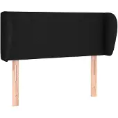 vidaXL Hoofdbord met randen 83x23x78/88 cm stof zwart