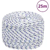 vidaXL Boot touw 8 mm 25 m polypropyleen wit