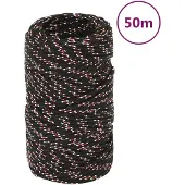 vidaXL Boot touw 2 mm 50 m polypropyleen zwart