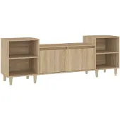 vidaXL Tv-meubel 160x35x55 cm bewerkt hout sonoma eikenkleurig