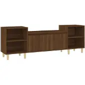 vidaXL Tv-meubel 160x35x55 cm bewerkt hout bruin eikenkleur