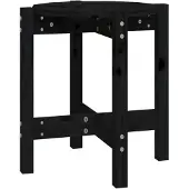 vidaXL Salontafel Ø 42,5x45 cm massief grenenhout zwart