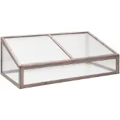 vidaXL Broeikas 110x56x39 cm vurenhout grijs