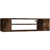 vidaXL Tv-hangmeubel 100x30x26,5 cm bewerkt hout gerookt eikenkleurig