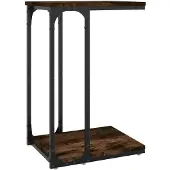 vidaXL Bijzettafel 40x30x60 cm bewerkt hout gerookt eikenkleurig