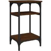vidaXL Bijzettafel 35x30x60 cm bewerkt hout bruin eikenkleur