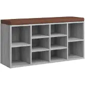 vidaXL Schoenenbank 103x30x48 cm bewerkt hout grijs sonoma eikenkleur