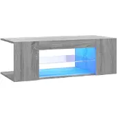 vidaXL Tv-meubel met LED-verlichting 90x39x30 cm grijs sonoma eiken