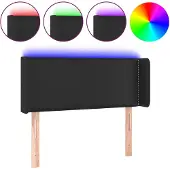 vidaXL Hoofdbord LED 83x16x78/88 cm kunstleer zwart