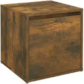 vidaXL Opbergdoos met lade - Rook eiken, 40,5 x 40 x 40 cm