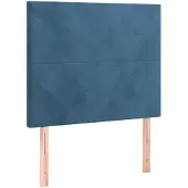 vidaXL Hoofdbord donkerblauw 100x5x118/128 cm fluweel