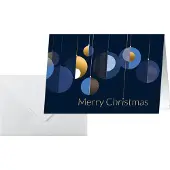 Sigel Kerstkaart 21,1 x 15,1 cm Blauw, goud 25 Stuks