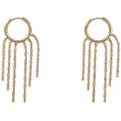 Go Dutch Label Oorhangers fringe ring Goud