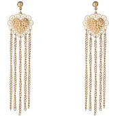 Go Dutch Label Oorknoppen love fringe Goud