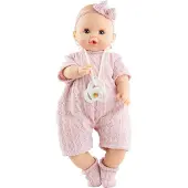 Paola Reina Sonia roze zonder mechanisme babypop meisje met kledij 36cm