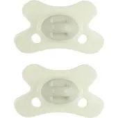 Difrax Fopspeen Natural - 0 tot 6 Maanden - Lichtgroen - 2 Stuks
