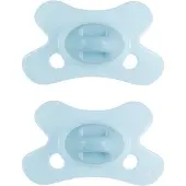 Difrax Fopspeen Natural - 0 tot 6 Maanden - Lichtblauw - 2 Stuks