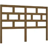 vidaXL Hoofdbord 146x4x100 cm massief grenenhout honingbruin