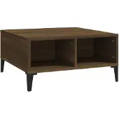 vidaXL Salontafel 60x60x30 cm spaanplaat bruin eikenkleur