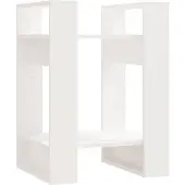 vidaXL Boekenkast/kamerscherm 41x35x57 cm massief grenenhout wit
