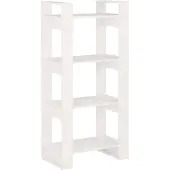 vidaXL Boekenkast/kamerscherm 60x35x125 cm massief hout wit