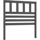 vidaXL Hoofdbord 96x4x100 cm massief grenenhout grijs