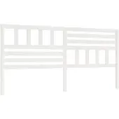 vidaXL Hoofdbord 206x4x100 cm massief grenenhout wit
