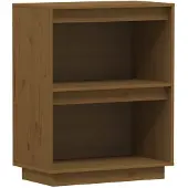 vidaXL Bijzetkast, honingbruin, 60x34x75 cm, massief grenenhout