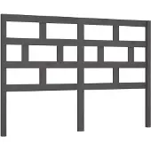 vidaXL Hoofdbord 146x4x100 cm massief grenenhout grijs